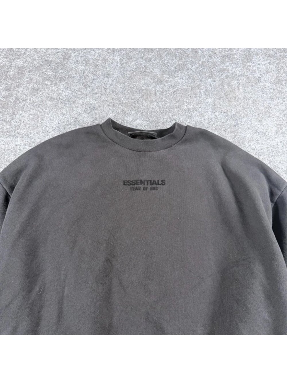 Fear Of God Essentials Sweatshirt Mens L Black Classic Fleece Crew Neck Outdoor - Picture 9 of 16